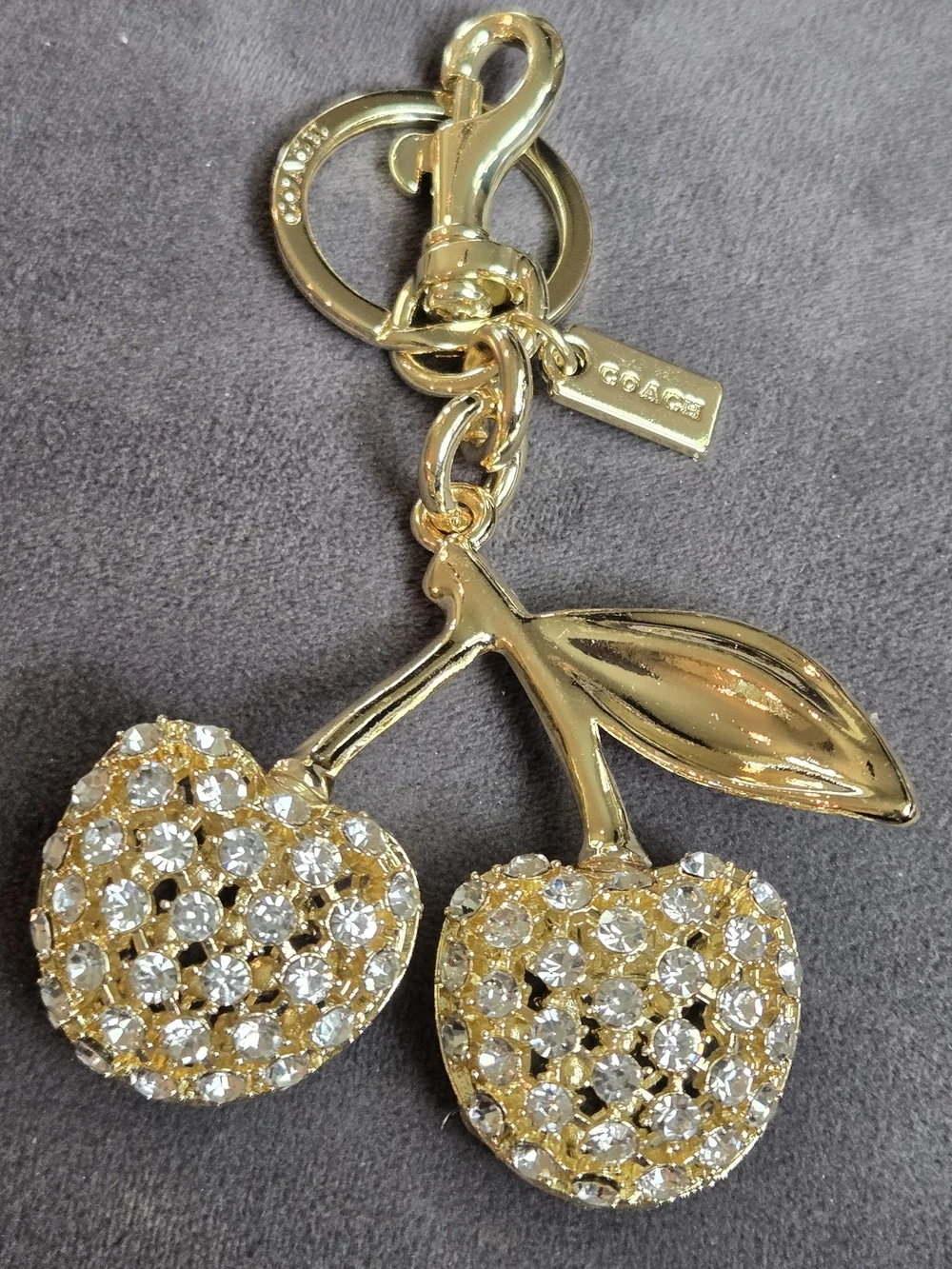 Coach Gold Tone Logo Keychain Charm - Picture 3 of 5